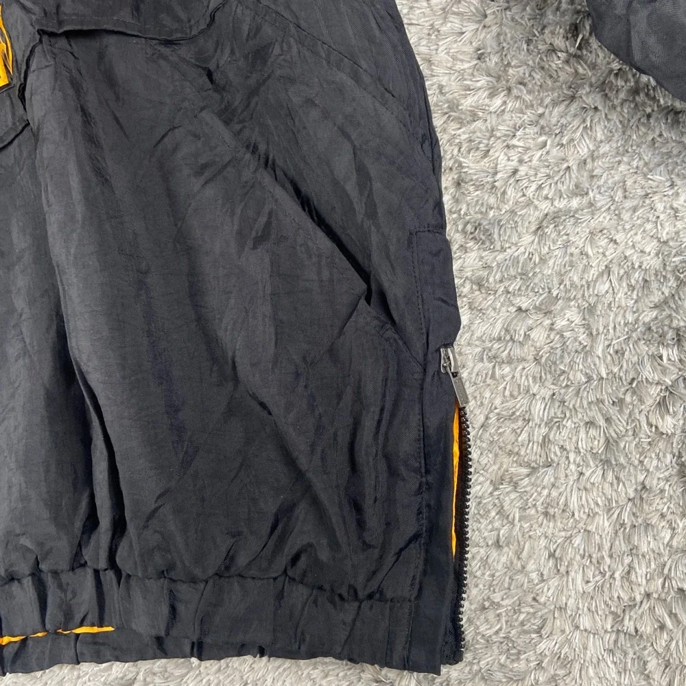 Vintage Starter Pittsburgh Steelers Windbreaker Men XL Black NFL Anorak Jacket